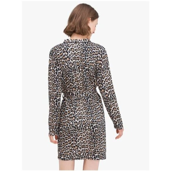 Kate Spade Leopard Print Toasty Lounge Robed M - Picture 2 of 5